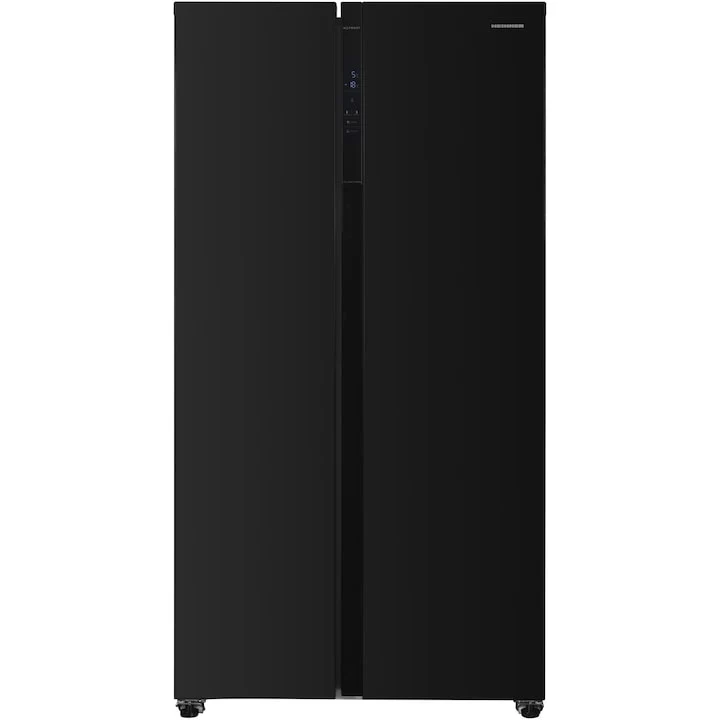 Heinner Amerikanischer Kühlschrank HSBS-H442NFBKE – 442L – schwarz – Energieeffizienzklasse E