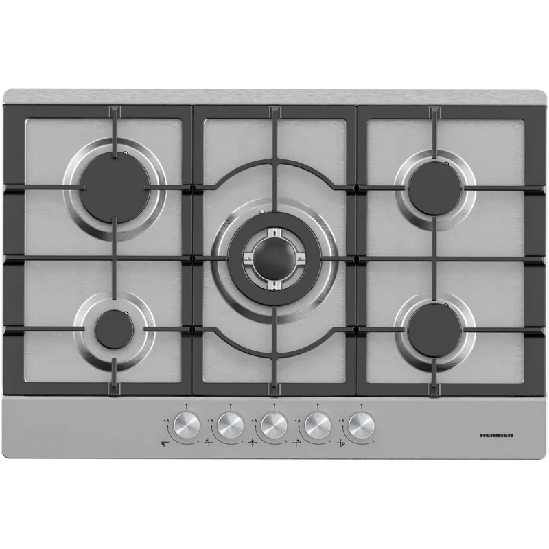 Heinner HBH-M705IWFIX Gaskochfeld – 60 cm – 4 Brenner – Wokbrenner – Gusseisenroste