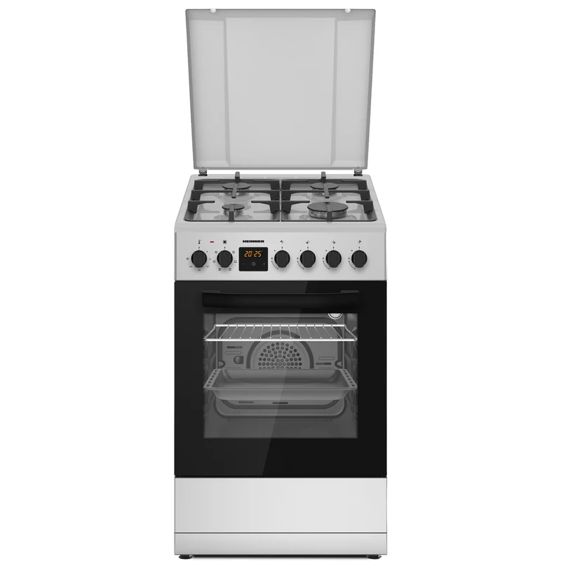 Heinner Gasherd HFSC-S65MIXFD-SL – 4 Brenner – Elektro-Ofen mit Grill