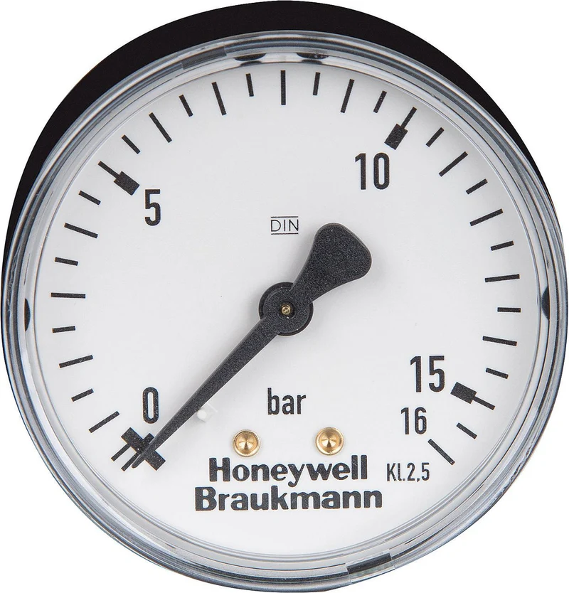 Manomètre 0-16 bar DN8 (1/4"), vertical, Ø 63 mm, pour station d'eau domestique