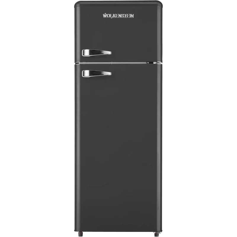 WOLKENSTEIN Kühl- Gefrierkombination Retro GK212.4RT B Schwarz / EEK: E / 211 L
