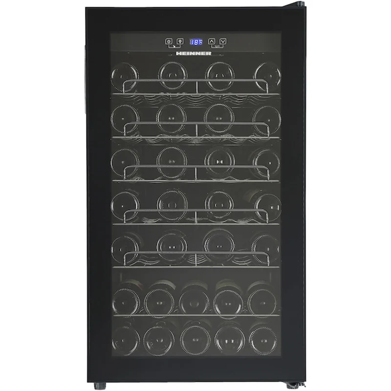 Heinner HRV-A118DRM40 Weinkühlschrank – 118 Liter – 40 Flaschen – Metallregale