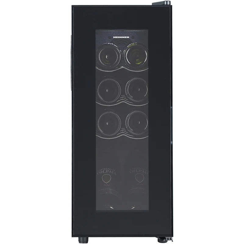Heinner HRV-A28DRM8 Weinkühlschrank – 28 Liter – 8 Flaschen – Metallablagen