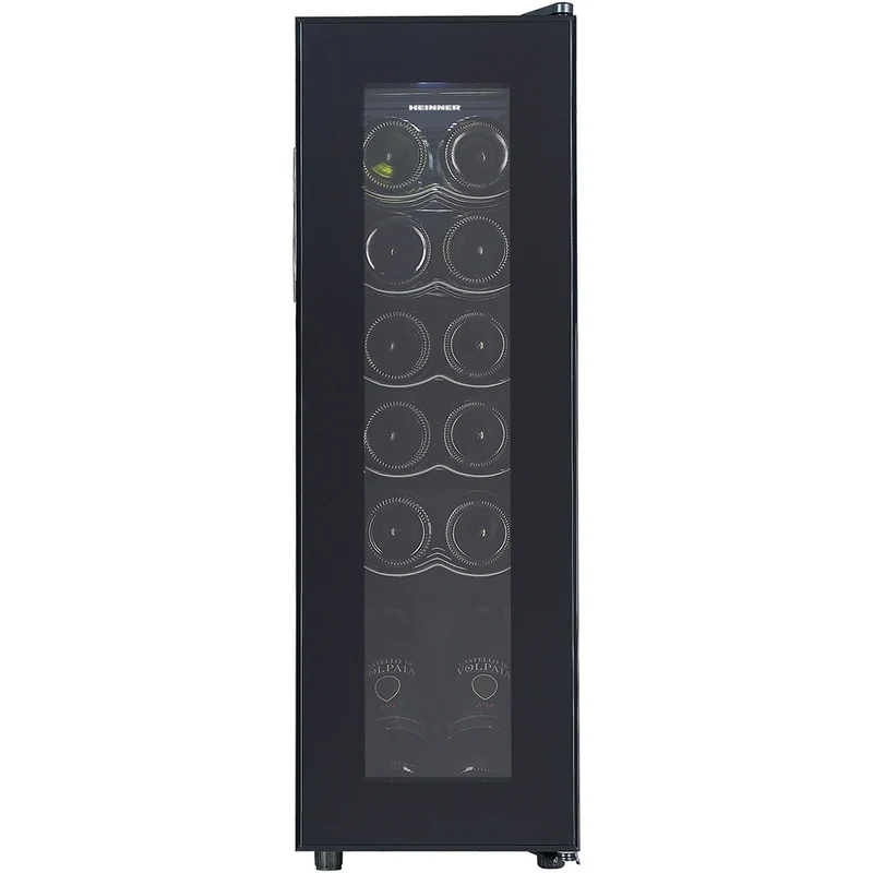 Heinner HRV-A45DRM12 Weinkühlschrank – 45 Liter – 12 Flaschen – Metallregale