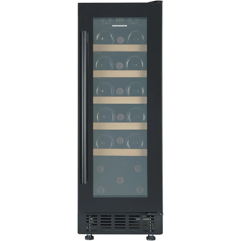 Heinner HRV-ABI56DRL20 Weinkühlschrank – 56 Liter – 20 Flaschen – Holzablagen