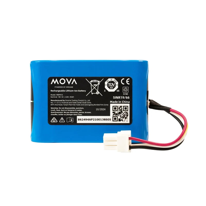 2.5A: Nennspannung 18V DC 2,5Ah 45Wh Wiederaufladbarer Lithium-Ionen-Akku für MOVA Mähroboter