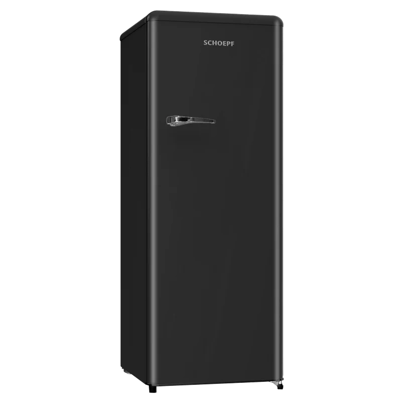SCHOEPF Vollraum-Kühlschrank Retro RKS245B / EEK: E / Schwarz / 238L