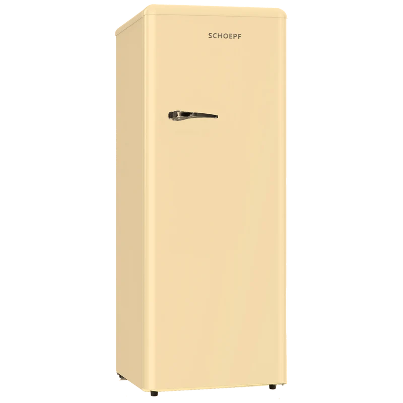 SCHOEPF Vollraum-Kühlschrank Retro RKS245CR / EEK: E / Creme / 238L
