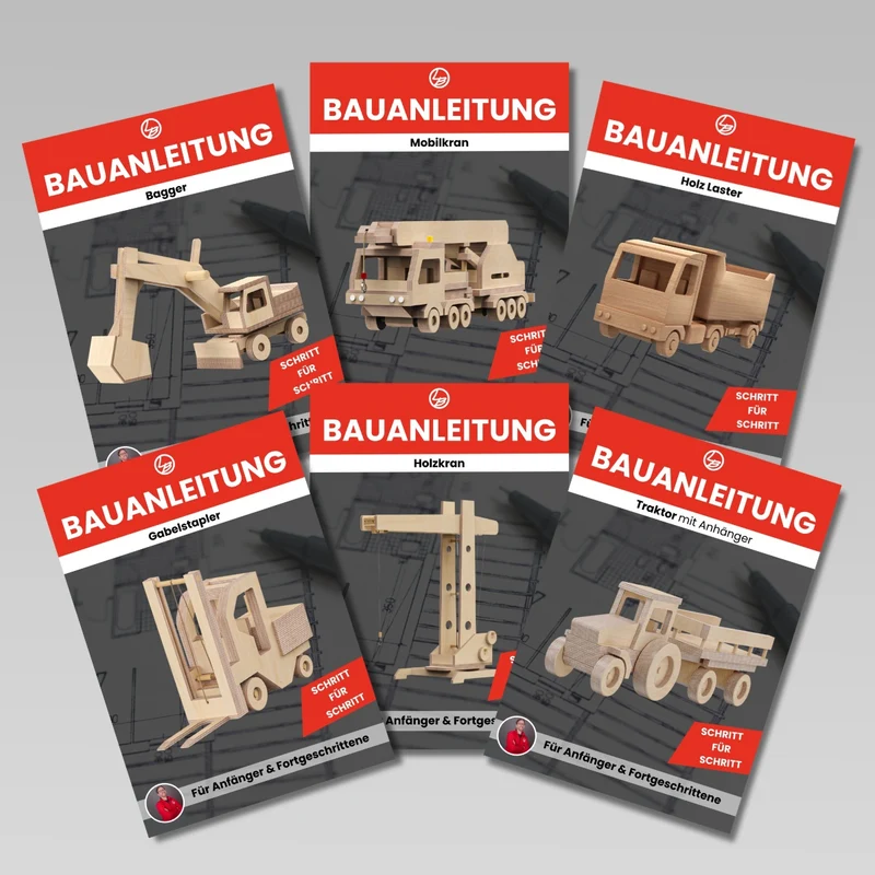 Holzfahrzeuge Sparset (Bauanleitungen)