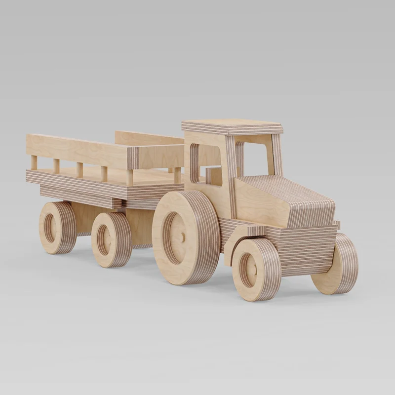 Traktor mit Anhänger (Bauanleitung)