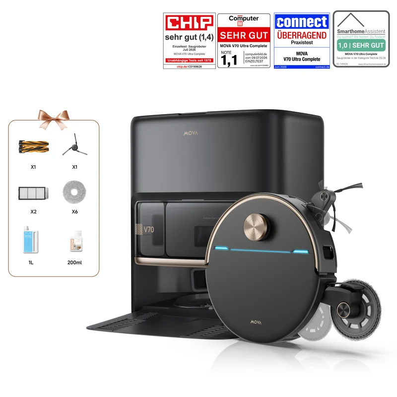 Dreame MOVA V70 Ultra Complete X Saugroboter Schwarz