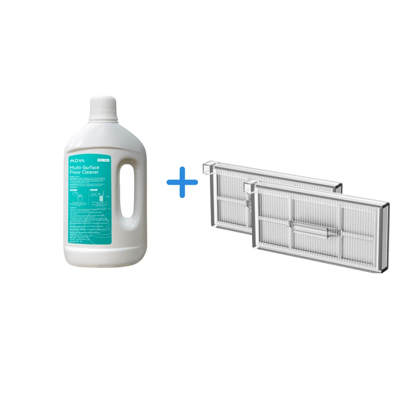 1L Reinigungslösung + Saugroboter Staubboxfilter für MOVA S70 Roller/S70 Ultra Roller