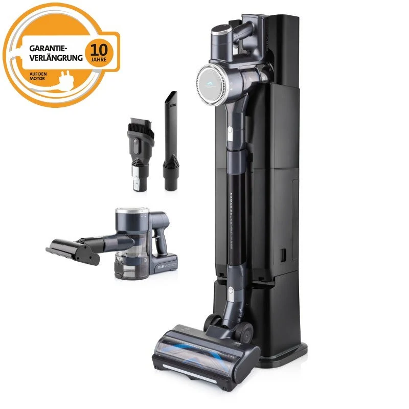 Stabstaubsauger ETA Panther PRO 7250 90000 mit Absaugstation schwarz