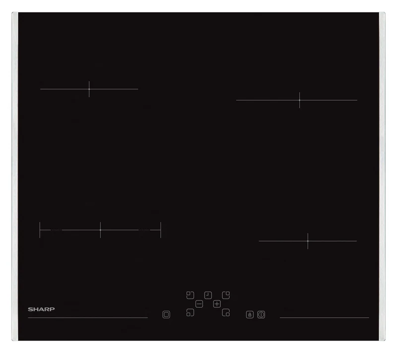 Sharp KH-6V08FT0K-EU Built-In 60cm Vitroceramic Hob, Toggle Touch Control