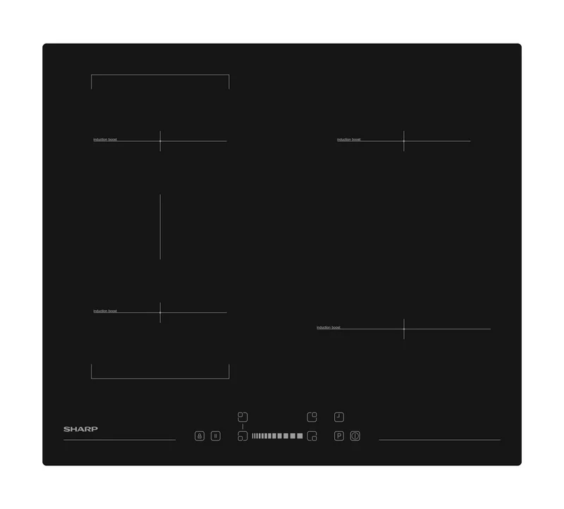 Sharp KH-6I35NS0K-EU Built-In 60cm Induction Hob, Slider Touch Control