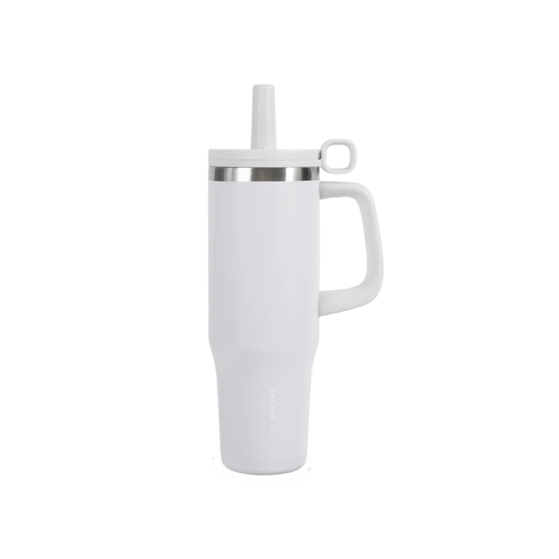 Dreame Life Thermosbecher mit Henkel und Trinkhalm
