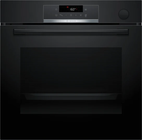 Serie 4 Einbau-Backofen mit Dampfunterstützung 60 x 60 cm Schwarz HRG532BB3