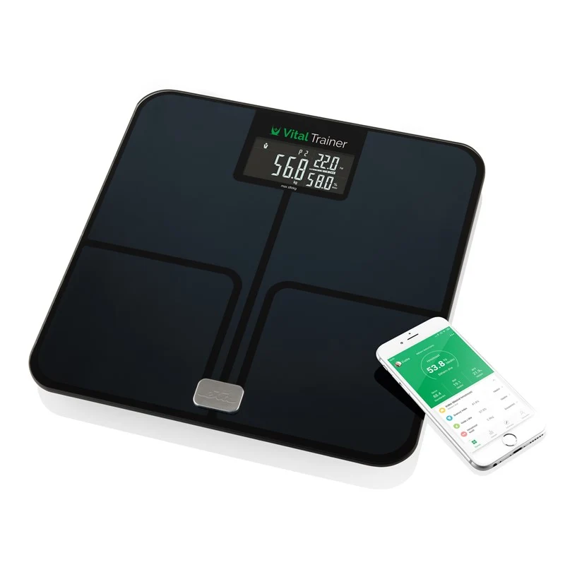 Personenwaage ETA Vital Trainer mit Smart-App 7780 90000 schwarz
