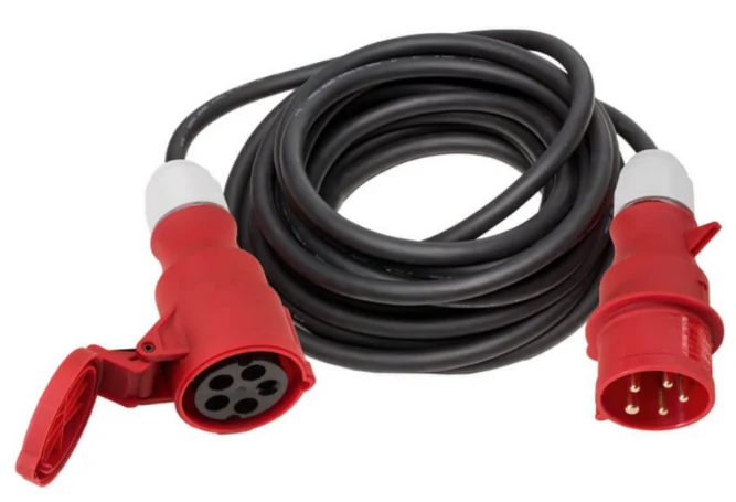 Weingärtner CEE-Verlängerung 5/16A 10m Zuleitung H07RN-F5G2,5mm², IP44, Stecker&Kupplung