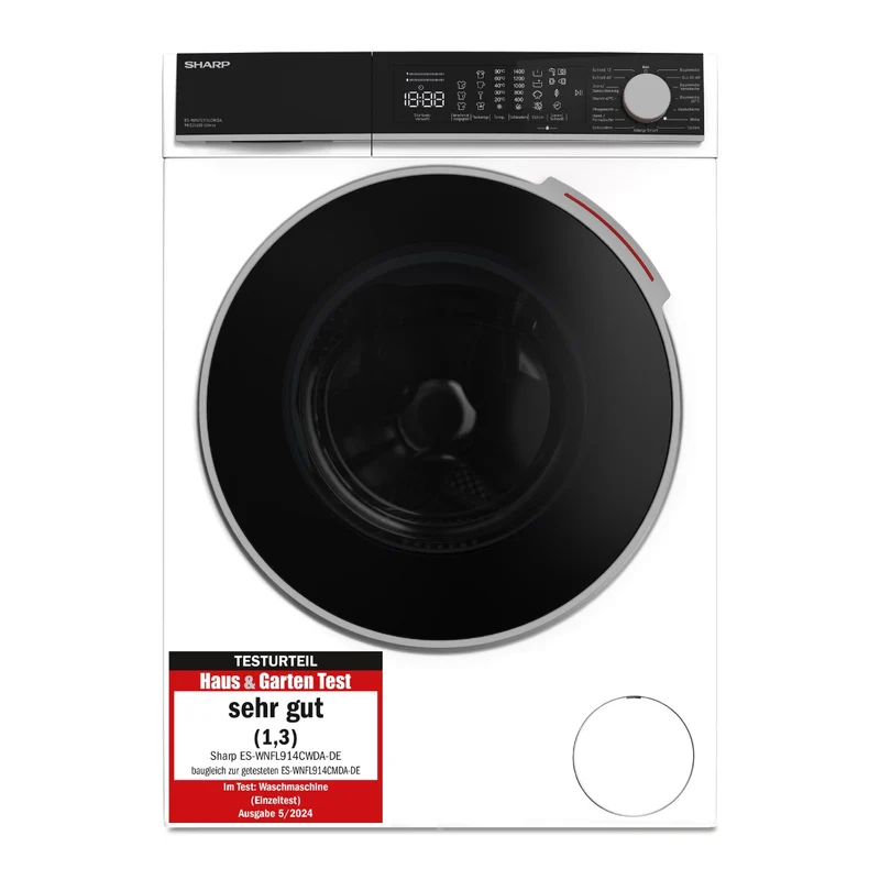 Sharp Waschmaschine 9kg, ES-WNFL914CWDA-CH, A-Klasse, WiFi