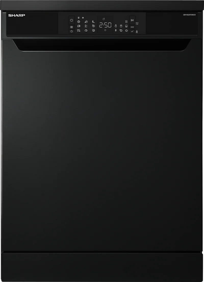 SHARP QW-NA2XF44ECB Freestanding 60cm Dishwasher 14PS 44 db C Class with Inverter Motor