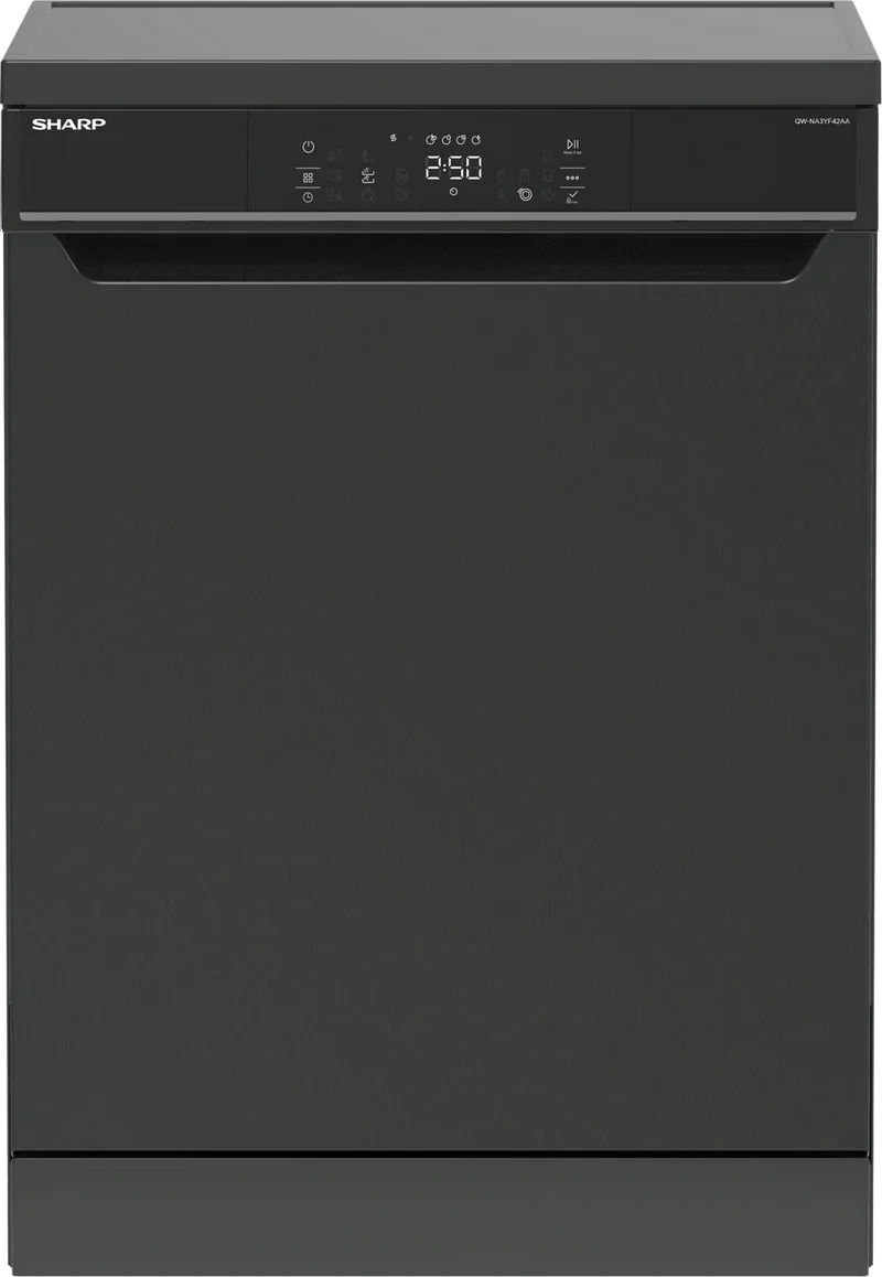SHARP QW-NA3YF42AA Freestanding 60cm Dishwasher 14PS 42 db A Class with EcoBox Technology