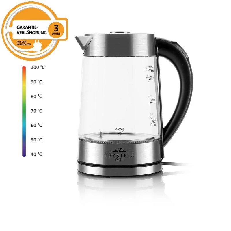 Elektrischer Wasserkocher ETA Crystela Digi II 5154 9000 (ETA515490000)