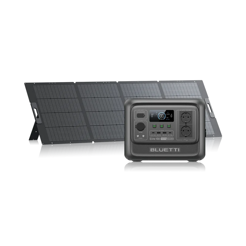 BLUETTI Elite 100 V2+350 W Solar | 1.800 W | 1.024 Wh | 350 W Solar Kit (Nur Für Deutschland)