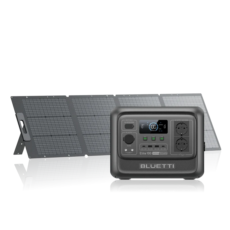 BLUETTI Elite 100 V2+200 W Solar | 1800 W 1024 Wh 200 W Solar Kit (Nur Für Deutschland)
