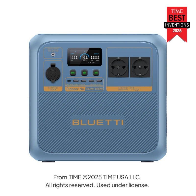BLUETTI Pioneer Na tragbare Powerstation (Sodium-ion) | 1.500 W, 900 Wh (Nur Für Deutschland)